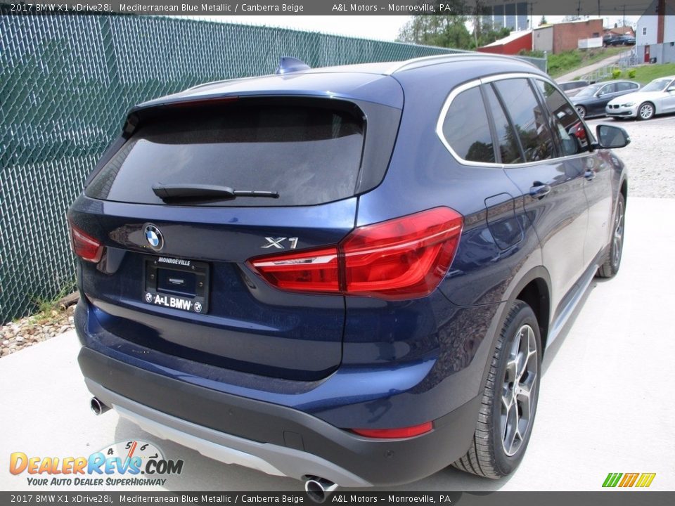 2017 BMW X1 xDrive28i Mediterranean Blue Metallic / Canberra Beige Photo #4