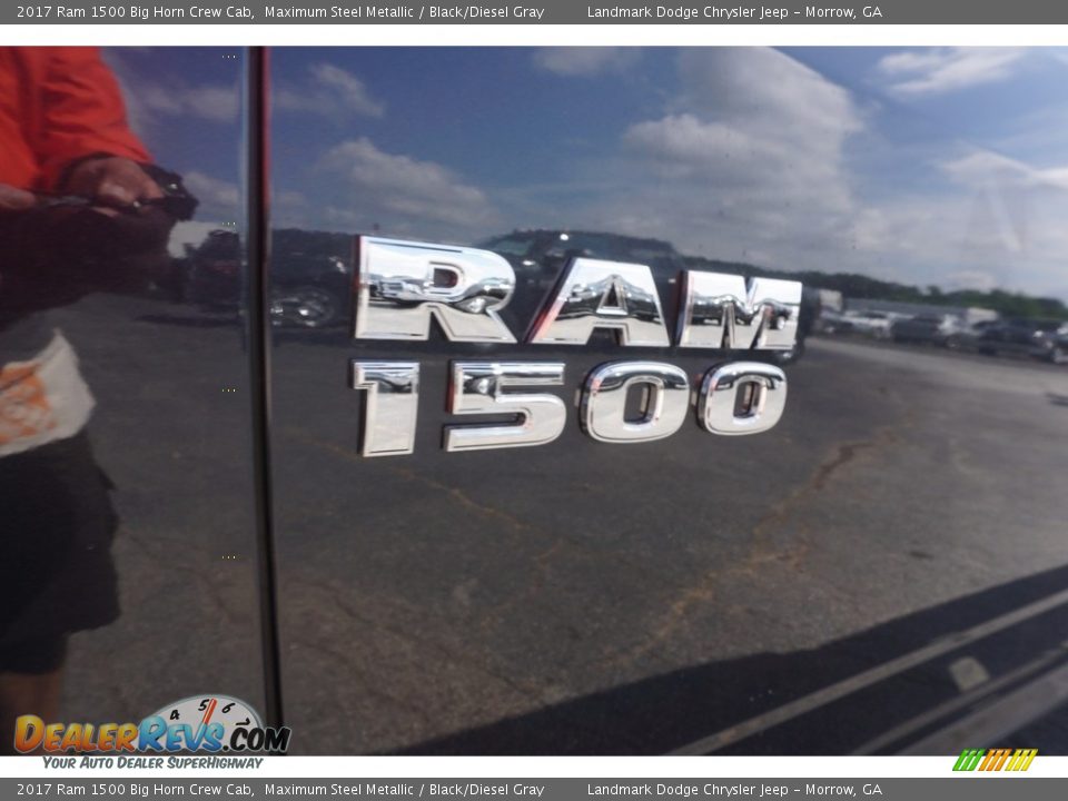 2017 Ram 1500 Big Horn Crew Cab Maximum Steel Metallic / Black/Diesel Gray Photo #6