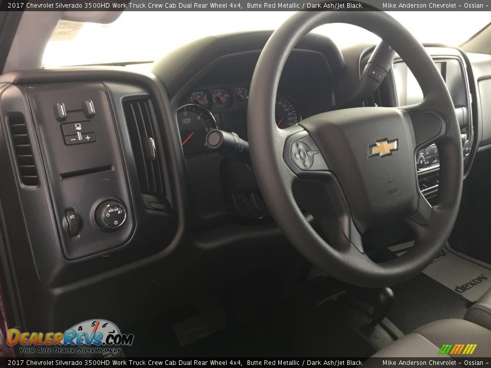 2017 Chevrolet Silverado 3500HD Work Truck Crew Cab Dual Rear Wheel 4x4 Butte Red Metallic / Dark Ash/Jet Black Photo #16