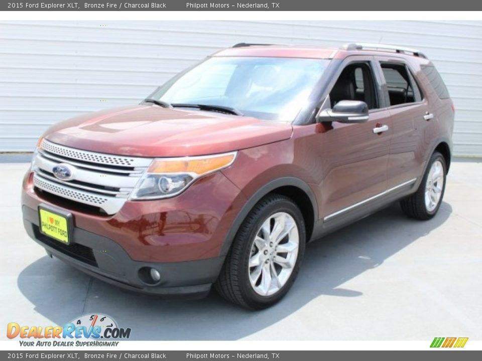 2015 Ford Explorer XLT Bronze Fire / Charcoal Black Photo #3