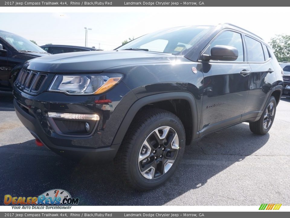 2017 Jeep Compass Trailhawk 4x4 Rhino / Black/Ruby Red Photo #1