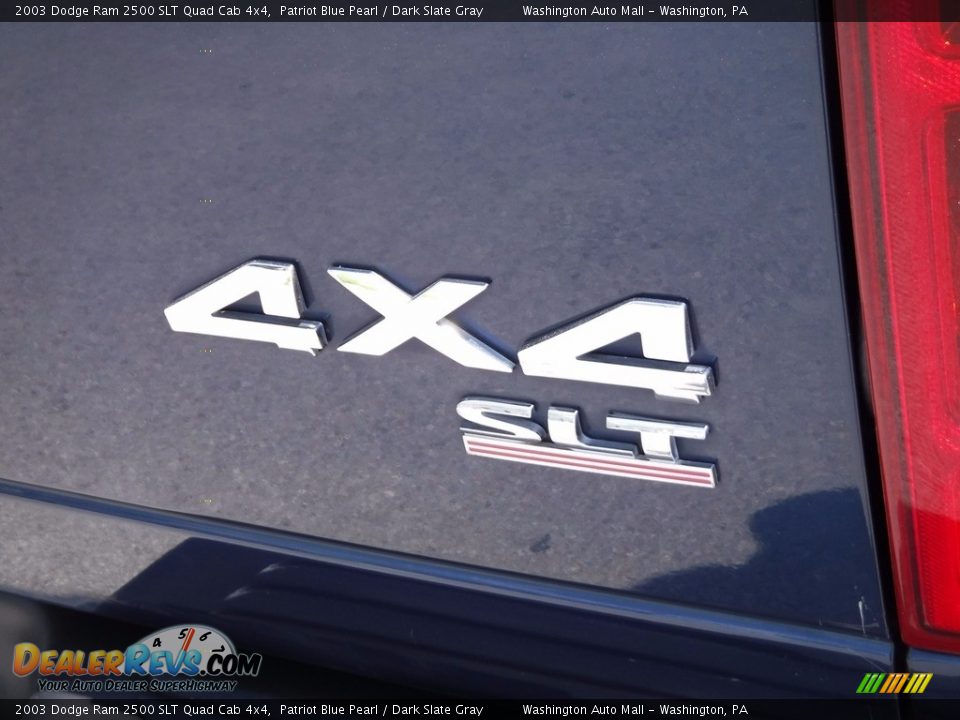 2003 Dodge Ram 2500 SLT Quad Cab 4x4 Patriot Blue Pearl / Dark Slate Gray Photo #12