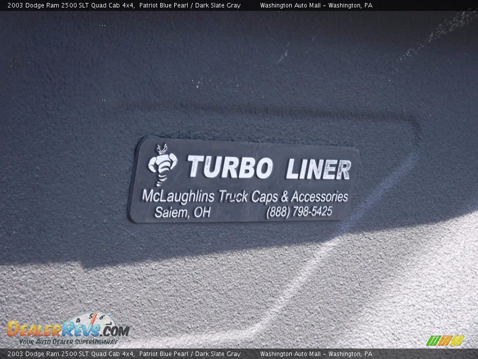 2003 Dodge Ram 2500 SLT Quad Cab 4x4 Patriot Blue Pearl / Dark Slate Gray Photo #15