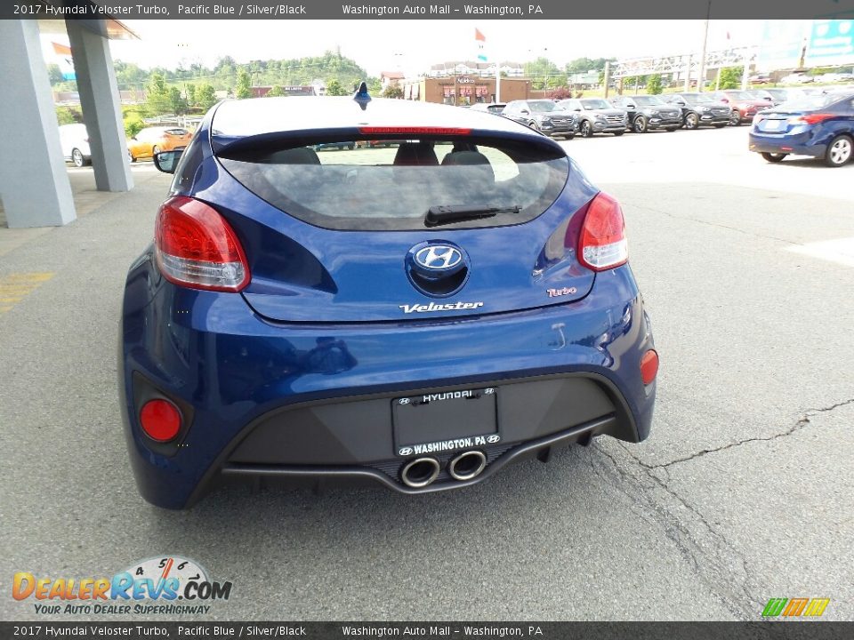2017 Hyundai Veloster Turbo Pacific Blue / Silver/Black Photo #7