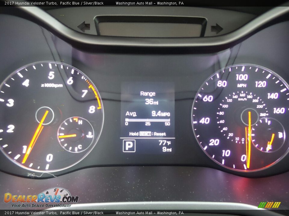 2017 Hyundai Veloster Turbo Pacific Blue / Silver/Black Photo #16