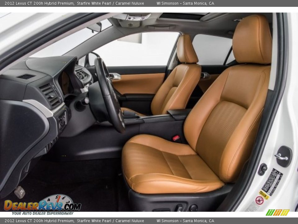 2012 Lexus CT 200h Hybrid Premium Starfire White Pearl / Caramel Nuluxe Photo #15