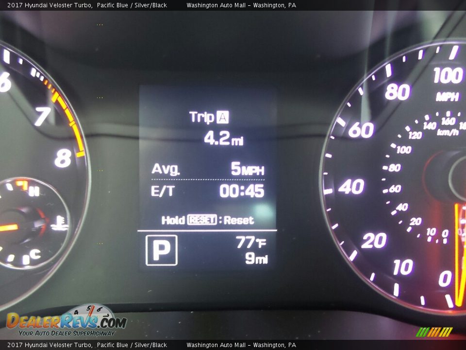 2017 Hyundai Veloster Turbo Pacific Blue / Silver/Black Photo #17