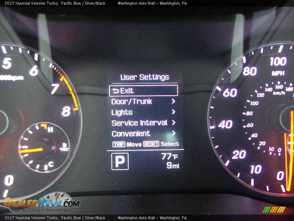 2017 Hyundai Veloster Turbo Pacific Blue / Silver/Black Photo #18