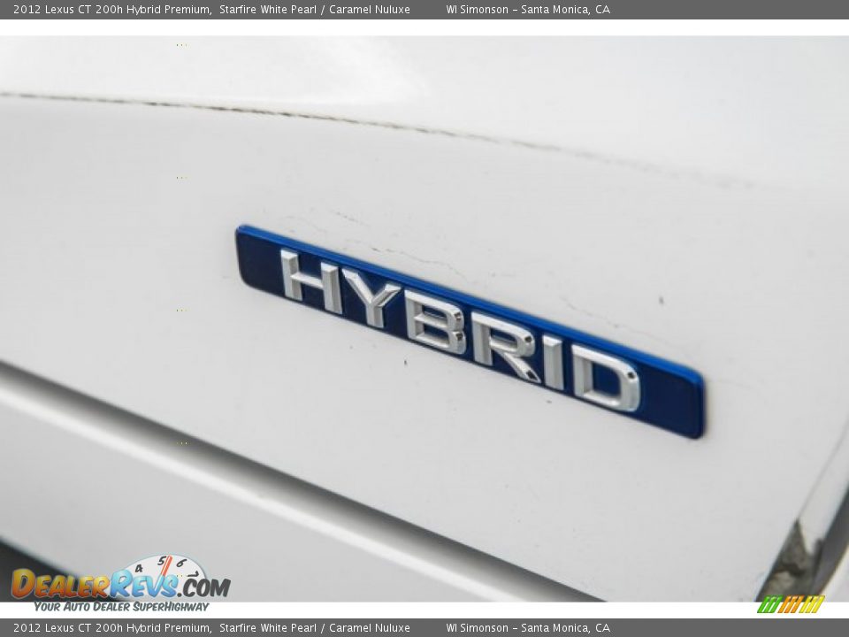 2012 Lexus CT 200h Hybrid Premium Starfire White Pearl / Caramel Nuluxe Photo #19