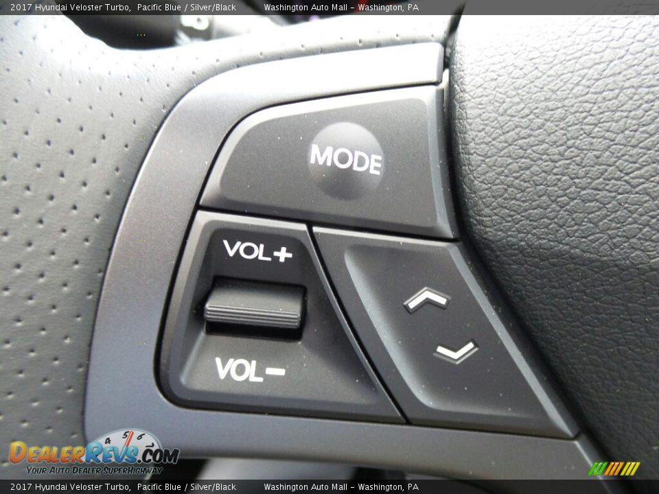 2017 Hyundai Veloster Turbo Pacific Blue / Silver/Black Photo #19