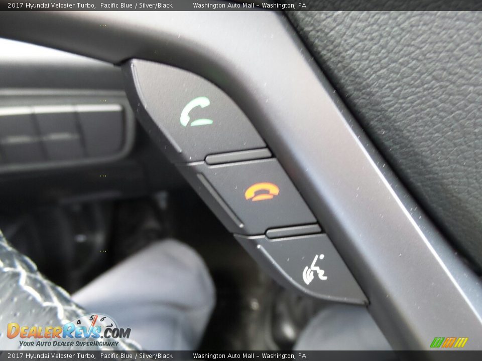 2017 Hyundai Veloster Turbo Pacific Blue / Silver/Black Photo #20