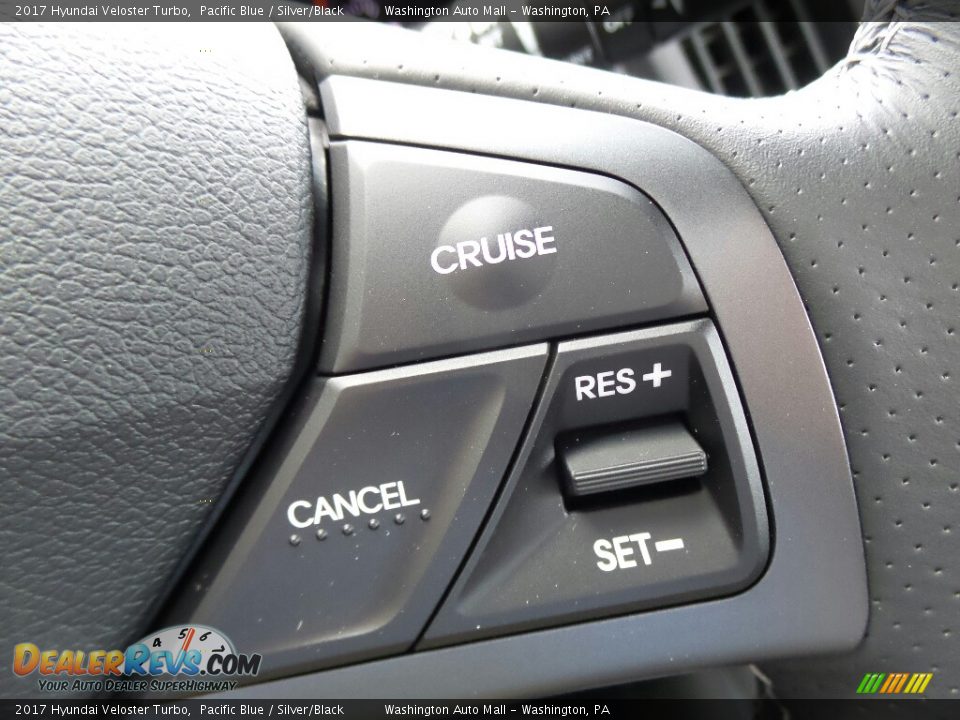 2017 Hyundai Veloster Turbo Pacific Blue / Silver/Black Photo #22