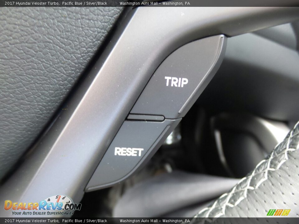 2017 Hyundai Veloster Turbo Pacific Blue / Silver/Black Photo #23