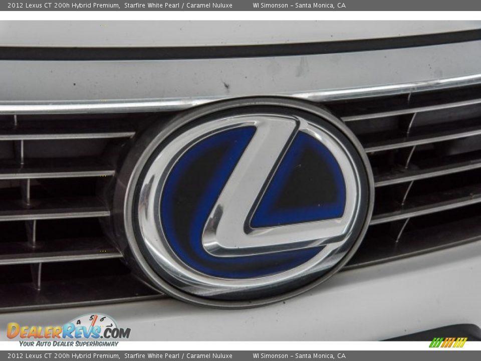 2012 Lexus CT 200h Hybrid Premium Starfire White Pearl / Caramel Nuluxe Photo #30