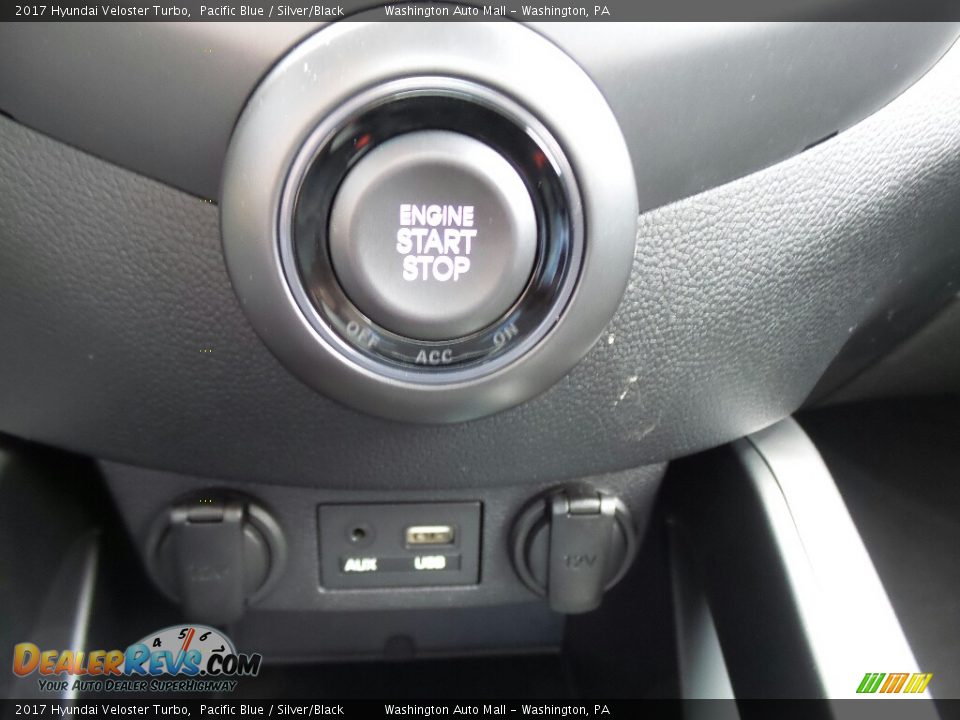 2017 Hyundai Veloster Turbo Pacific Blue / Silver/Black Photo #27