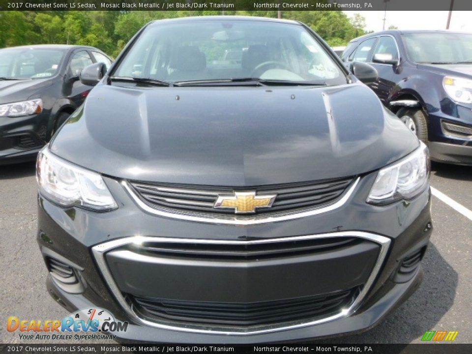 2017 Chevrolet Sonic LS Sedan Mosaic Black Metallic / Jet Black/Dark Titanium Photo #2