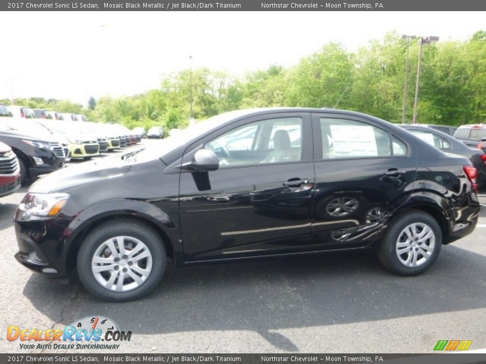 2017 Chevrolet Sonic LS Sedan Mosaic Black Metallic / Jet Black/Dark Titanium Photo #3