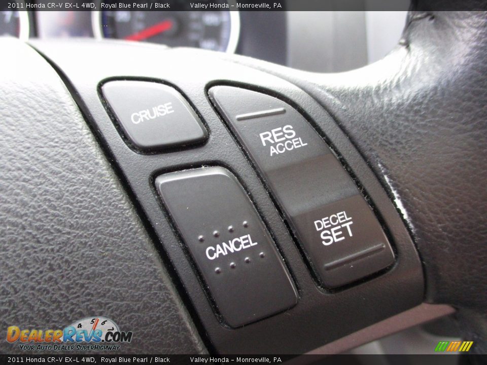 2011 Honda CR-V EX-L 4WD Royal Blue Pearl / Black Photo #17