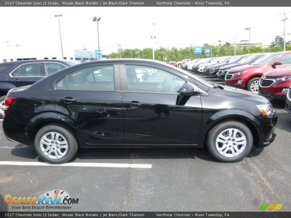 2017 Chevrolet Sonic LS Sedan Mosaic Black Metallic / Jet Black/Dark Titanium Photo #7