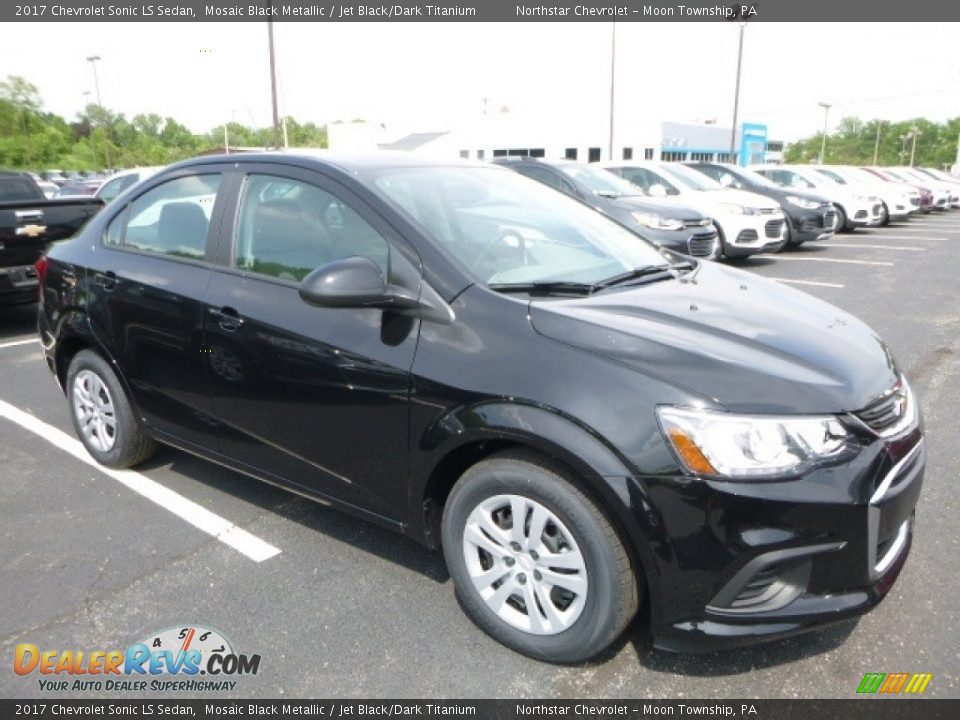 2017 Chevrolet Sonic LS Sedan Mosaic Black Metallic / Jet Black/Dark Titanium Photo #8