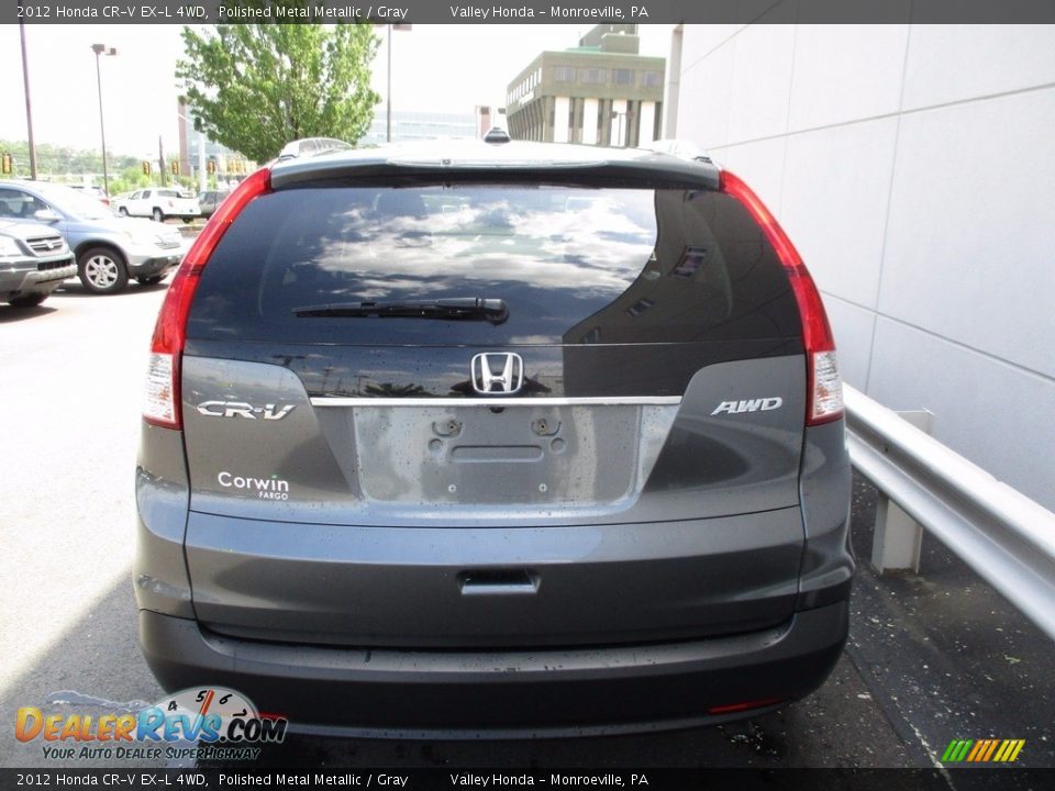 2012 Honda CR-V EX-L 4WD Polished Metal Metallic / Gray Photo #5