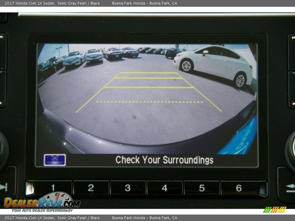 2017 Honda Civic LX Sedan Sonic Gray Pearl / Black Photo #6