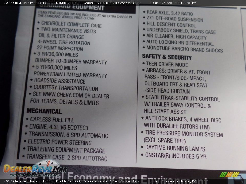 2017 Chevrolet Silverado 1500 LT Double Cab 4x4 Graphite Metallic / Dark Ash/Jet Black Photo #35