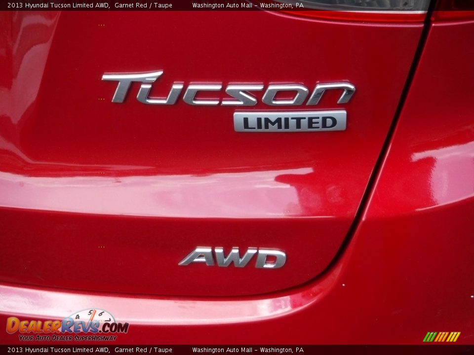 2013 Hyundai Tucson Limited AWD Garnet Red / Taupe Photo #10