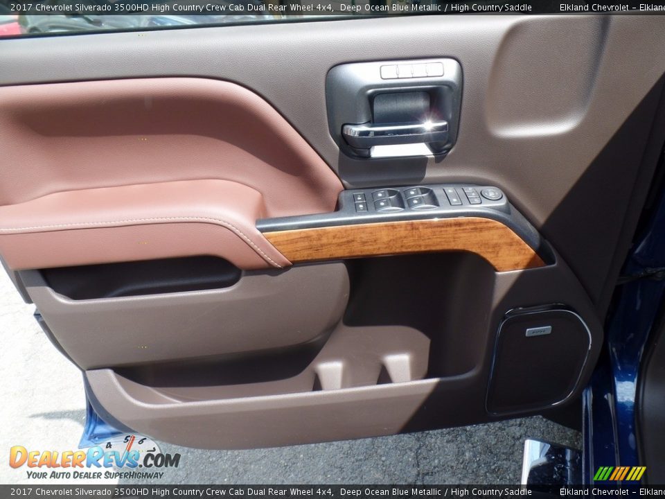 2017 Chevrolet Silverado 3500HD High Country Crew Cab Dual Rear Wheel 4x4 Deep Ocean Blue Metallic / High Country Saddle Photo #19