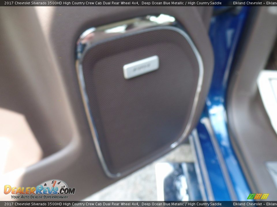 2017 Chevrolet Silverado 3500HD High Country Crew Cab Dual Rear Wheel 4x4 Deep Ocean Blue Metallic / High Country Saddle Photo #22
