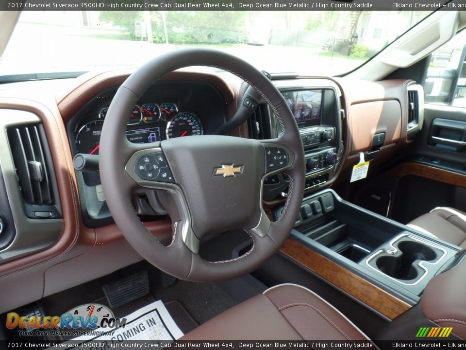 High Country Saddle Interior - 2017 Chevrolet Silverado 3500HD High Country Crew Cab Dual Rear Wheel 4x4 Photo #26