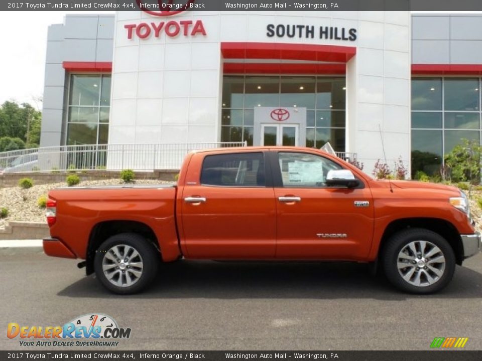 2017 Toyota Tundra Limited CrewMax 4x4 Inferno Orange / Black Photo #2