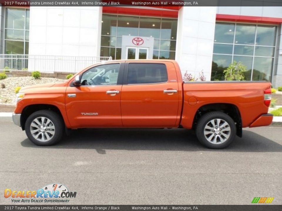 2017 Toyota Tundra Limited CrewMax 4x4 Inferno Orange / Black Photo #6