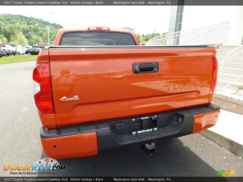 2017 Toyota Tundra Limited CrewMax 4x4 Inferno Orange / Black Photo #7
