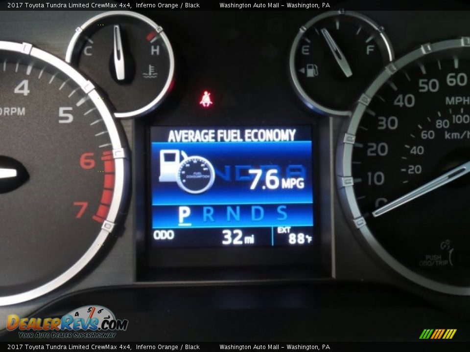 2017 Toyota Tundra Limited CrewMax 4x4 Inferno Orange / Black Photo #19