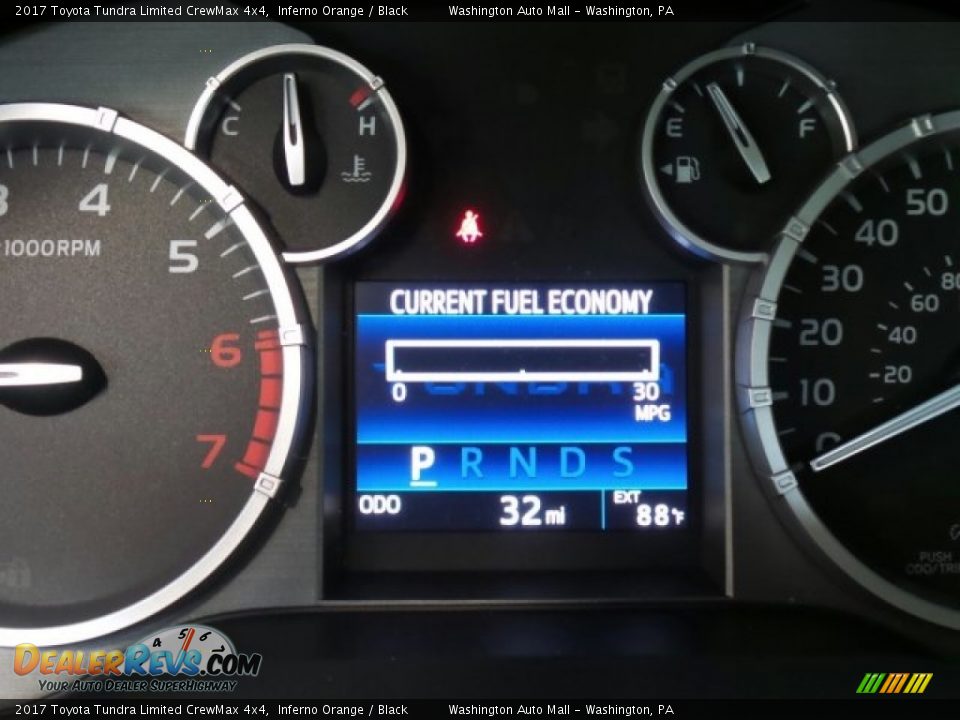 2017 Toyota Tundra Limited CrewMax 4x4 Inferno Orange / Black Photo #20
