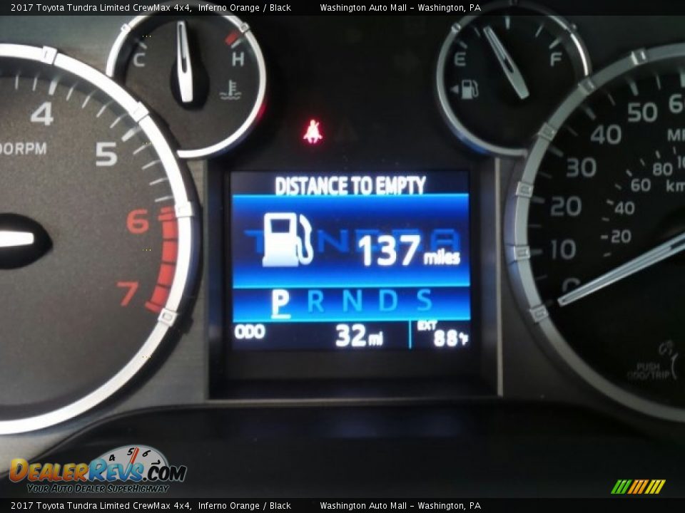 2017 Toyota Tundra Limited CrewMax 4x4 Inferno Orange / Black Photo #21