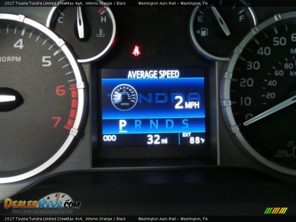 2017 Toyota Tundra Limited CrewMax 4x4 Inferno Orange / Black Photo #23