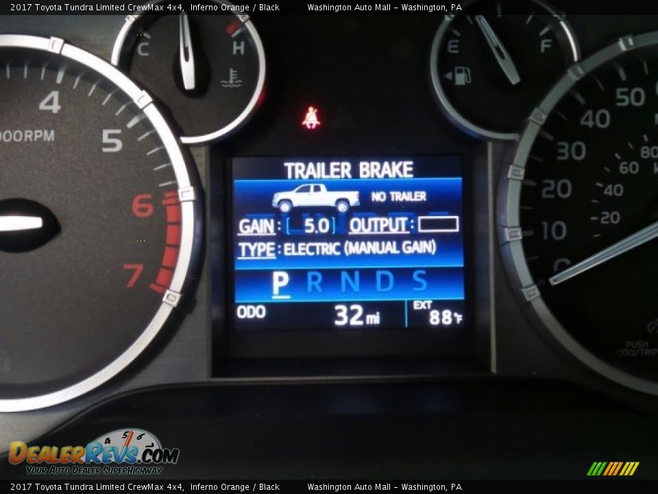 2017 Toyota Tundra Limited CrewMax 4x4 Inferno Orange / Black Photo #24
