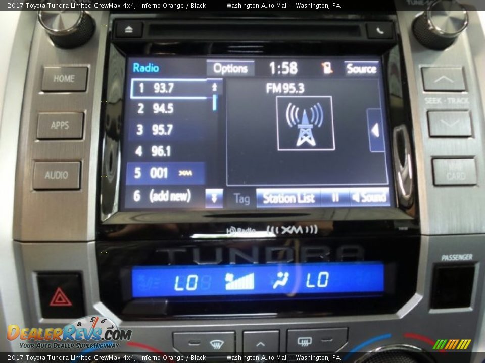 2017 Toyota Tundra Limited CrewMax 4x4 Inferno Orange / Black Photo #29