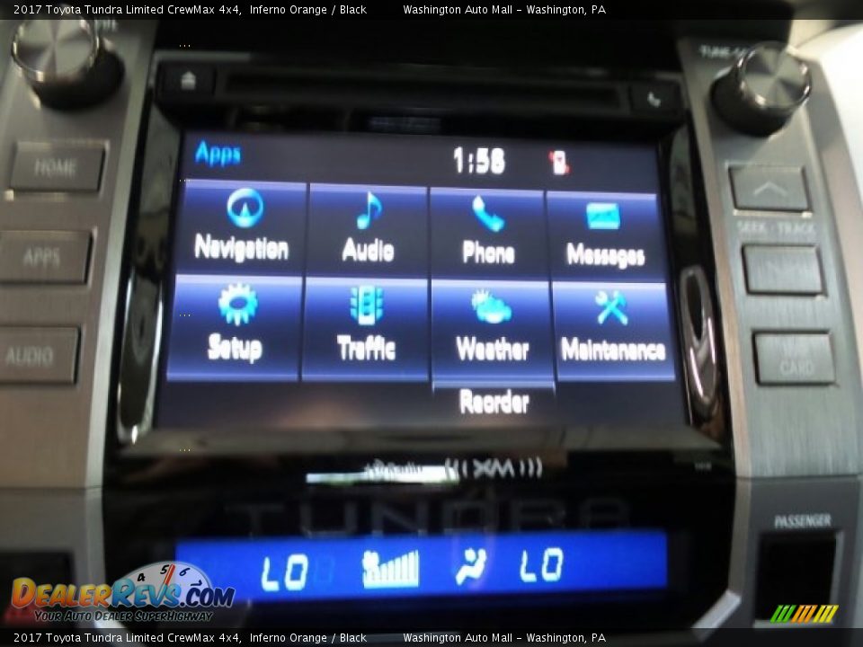 2017 Toyota Tundra Limited CrewMax 4x4 Inferno Orange / Black Photo #30
