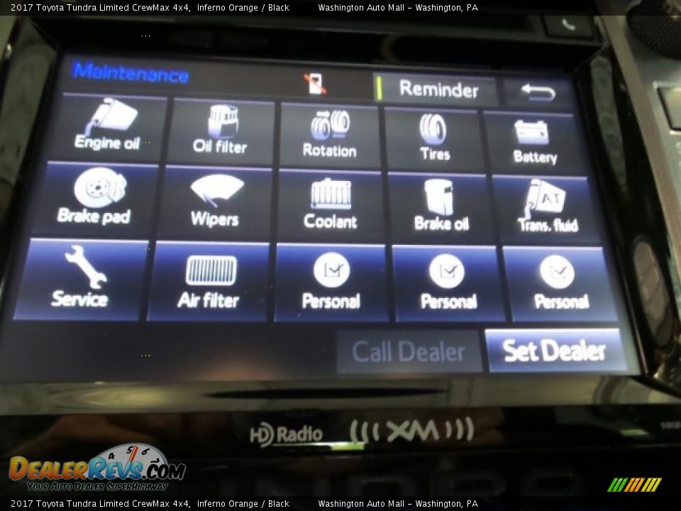 2017 Toyota Tundra Limited CrewMax 4x4 Inferno Orange / Black Photo #33