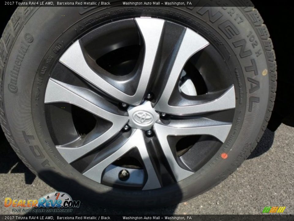 2017 Toyota RAV4 LE AWD Barcelona Red Metallic / Black Photo #3