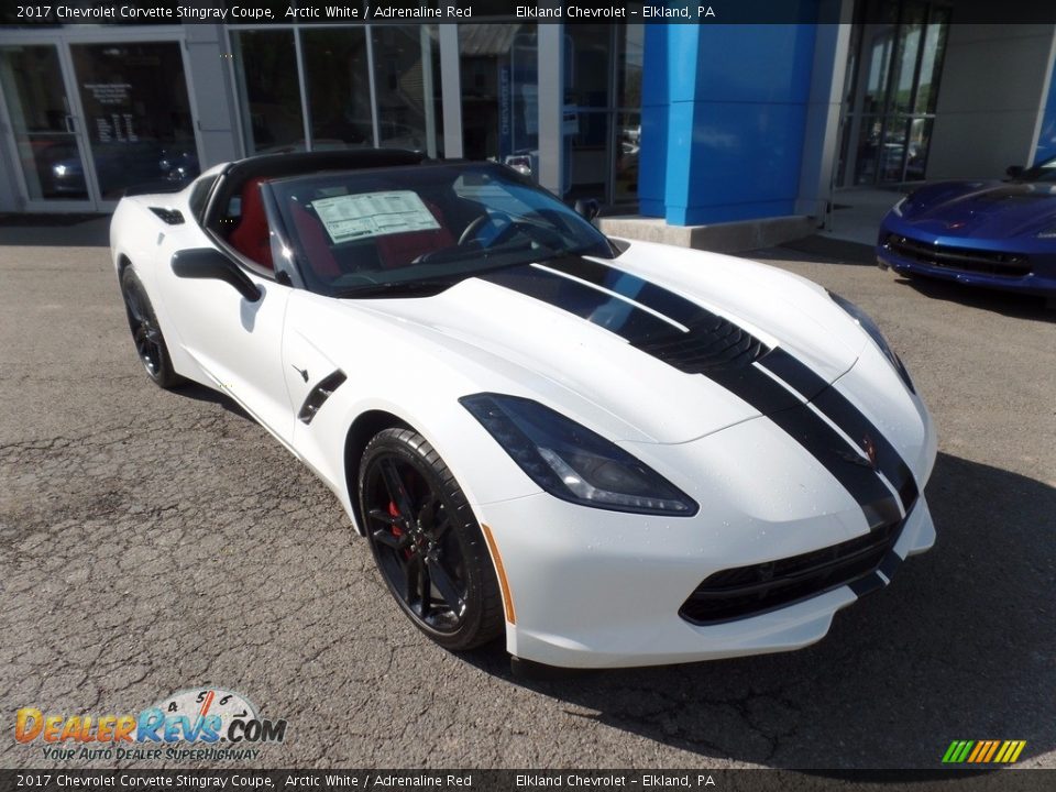 2017 Chevrolet Corvette Stingray Coupe Arctic White / Adrenaline Red Photo #1