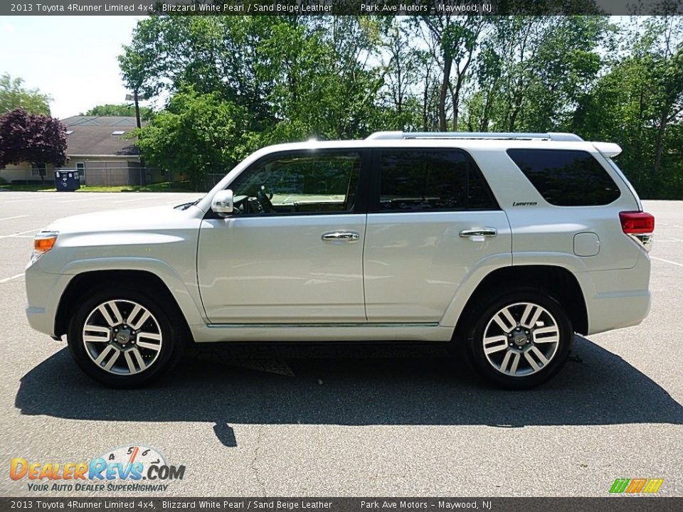 2013 Toyota 4Runner Limited 4x4 Blizzard White Pearl / Sand Beige Leather Photo #2