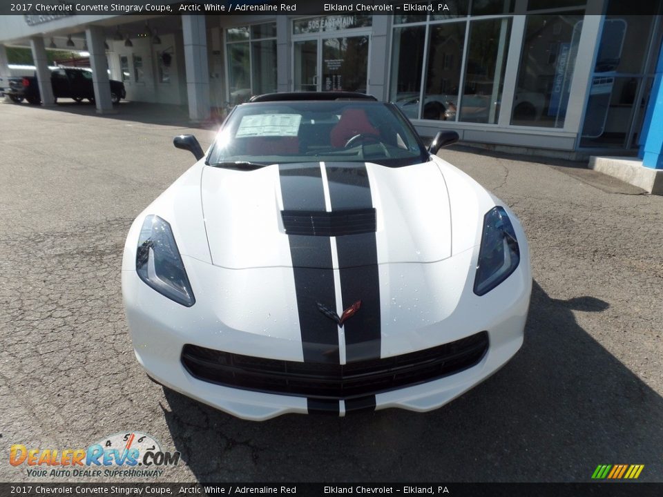 2017 Chevrolet Corvette Stingray Coupe Arctic White / Adrenaline Red Photo #2