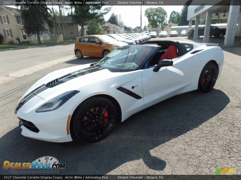 2017 Chevrolet Corvette Stingray Coupe Arctic White / Adrenaline Red Photo #3