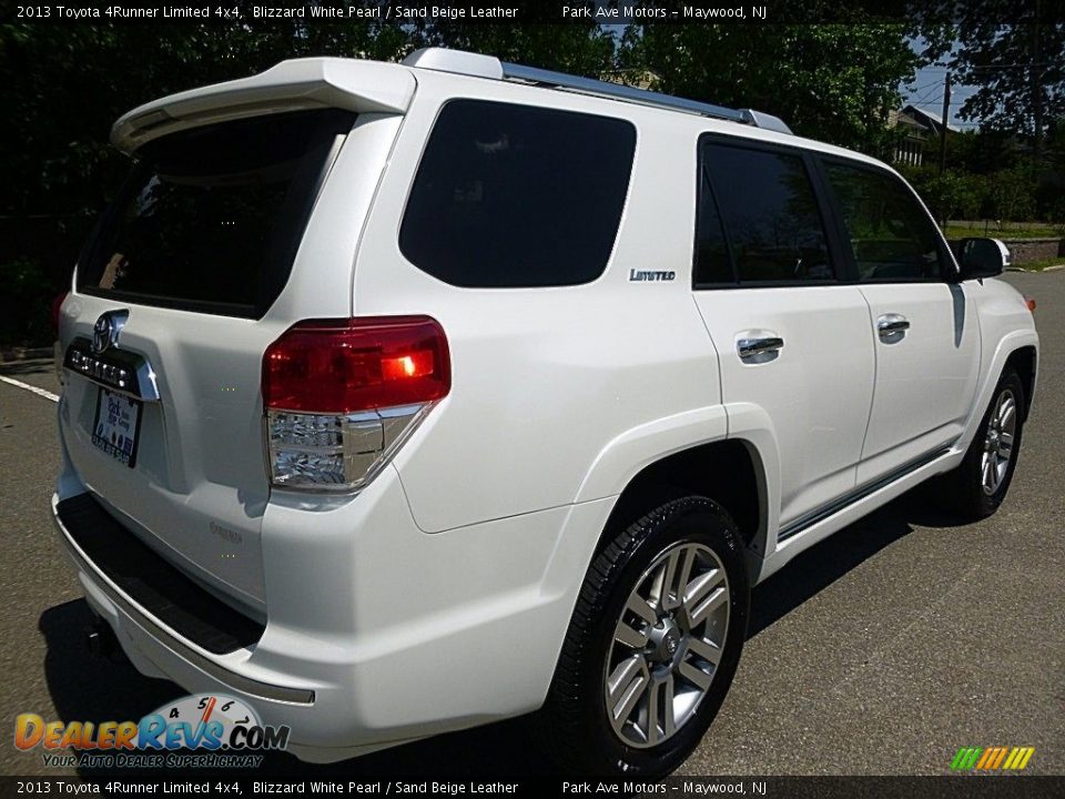 2013 Toyota 4Runner Limited 4x4 Blizzard White Pearl / Sand Beige Leather Photo #5