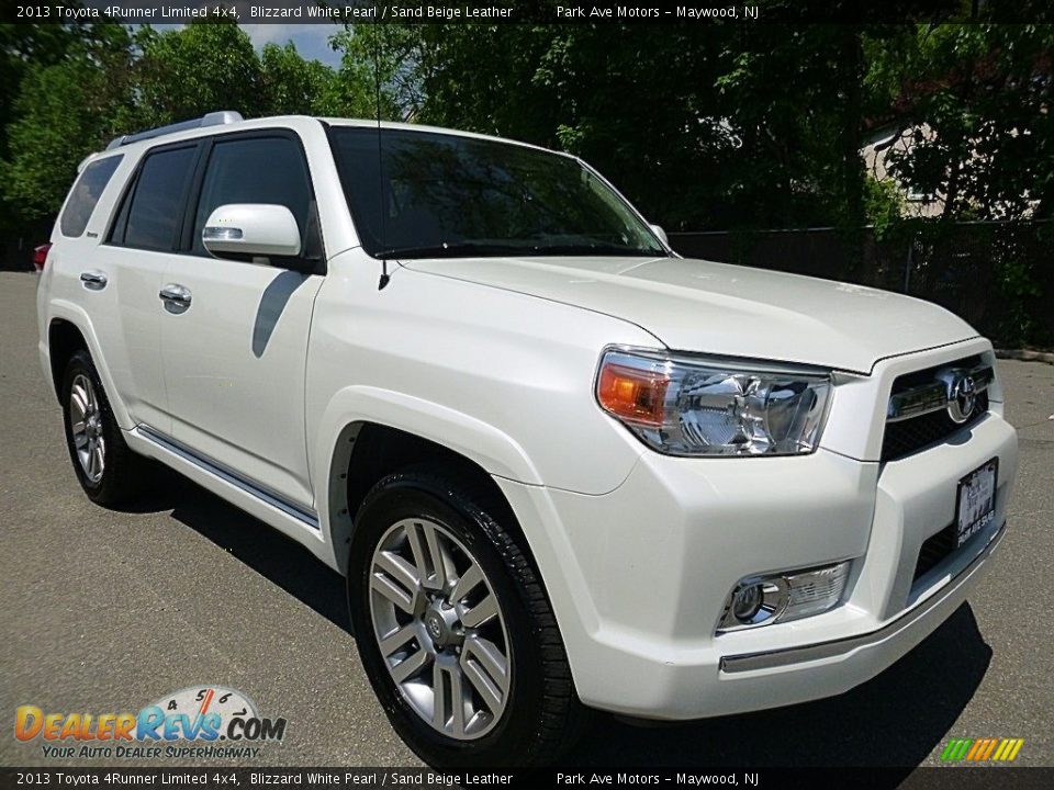 2013 Toyota 4Runner Limited 4x4 Blizzard White Pearl / Sand Beige Leather Photo #7