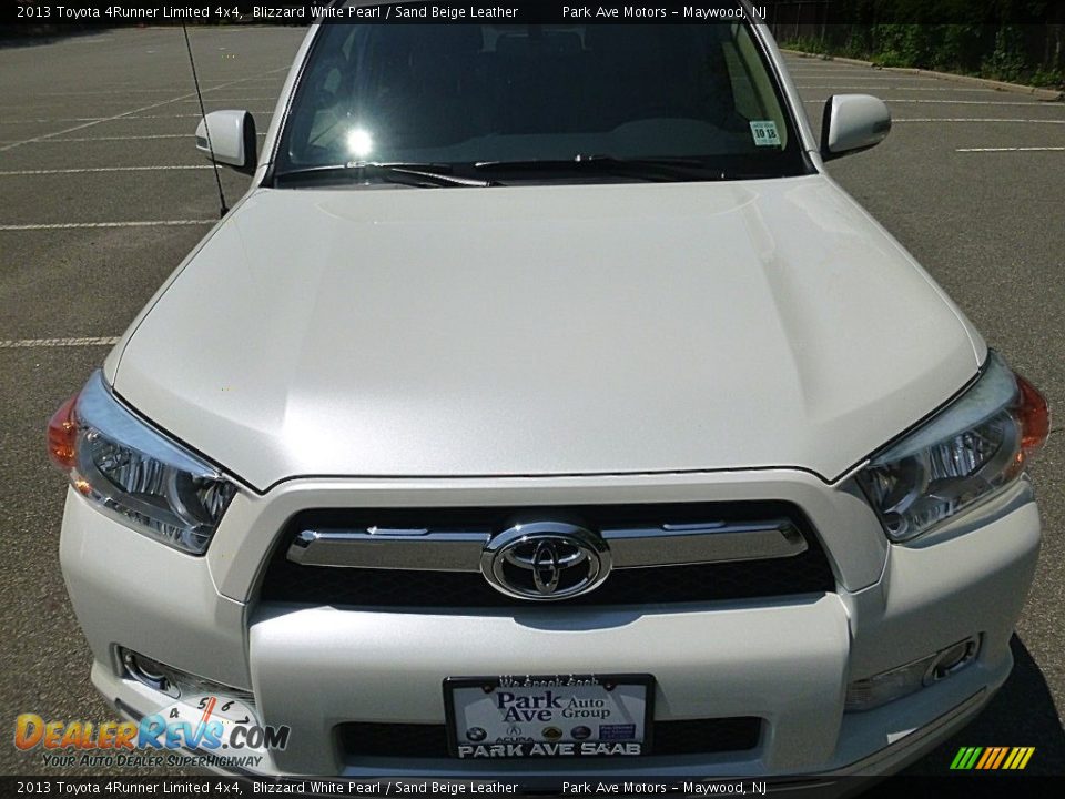 2013 Toyota 4Runner Limited 4x4 Blizzard White Pearl / Sand Beige Leather Photo #8